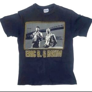 VTG Y2K Eric B Rakim L Paid In Full 1988 Concert Faded Black TShirt Hip-Hop Rap